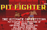 Pit Fighter - The Ultimate Competition Title Screen